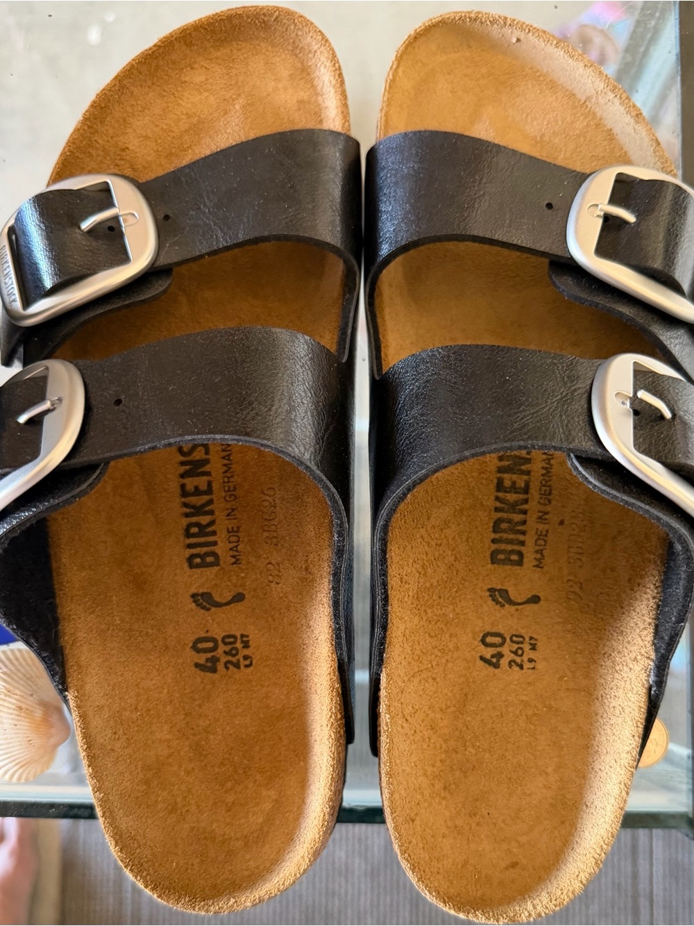 Birkenstock Black Arizona Double-Buckle Sandals